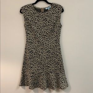 NEVER WORN Leopard Print fit&flare Flounce Dress